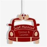 Just Married Personalized Wood Wedding Ornaments - 49075
