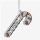 Candy Cane Personalized Wood Ornament  - 49077