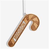 Candy Cane Personalized Wood Ornament  - 49077