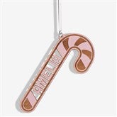 Candy Cane Personalized Wood Ornament  - 49077