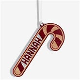 Candy Cane Personalized Wood Ornament  - 49077