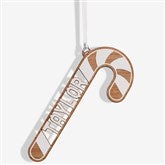 Candy Cane Personalized Wood Ornament  - 49077