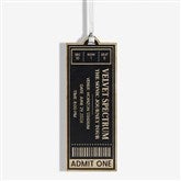 Favorite Concert Ticket Personalized Wood Ornaments - 49081