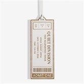 Favorite Concert Ticket Personalized Wood Ornaments - 49081
