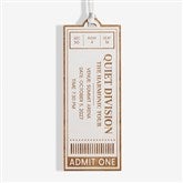Favorite Concert Ticket Personalized Wood Ornaments - 49081