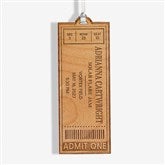 Favorite Concert Ticket Personalized Wood Ornaments - 49081