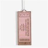 Favorite Concert Ticket Personalized Wood Ornaments - 49081