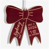 Baby Bow Personalized Wood Christmas Ornaments - 49082