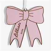 Baby Bow Personalized Wood Christmas Ornaments - 49082