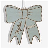 Baby Bow Personalized Wood Christmas Ornaments - 49082