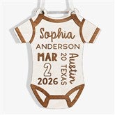 Baby Bodysuit Personalized Wood Ornaments - 49083