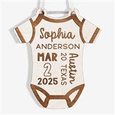 Baby Bodysuit Personalized Wood Ornaments - 49083