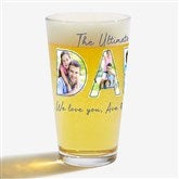 Memories with Dad Personalized Photo Printed Beer Glass - 49103