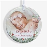 First Noel Personalized Baby Photo Ornaments - 49236