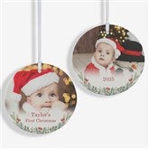 First Noel Personalized Baby Photo Ornaments - 49236