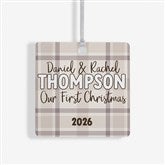 Festive Plaid Personalized Christmas Ornaments - 49259