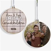 Festive Plaid Personalized Christmas Ornaments - 49259