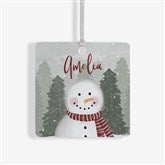 Watercolor Snowman Personalized Christmas Ornaments - 49261