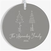 Scripted Christmas Tree Personalized Ornament - 49262