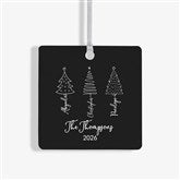 Scripted Christmas Tree Personalized Ornament - 49262