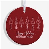 Scripted Christmas Tree Personalized Ornament - 49262