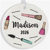 Beauty Queen Makeup Personalized Christmas Ornament  - 49263