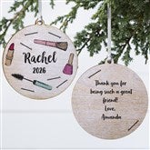 Beauty Queen Makeup Personalized Christmas Ornament  - 49263
