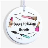 Beauty Queen Makeup Personalized Christmas Ornament  - 49263