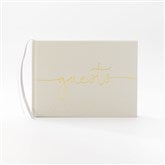 Ivory  Gold quot;Guestsquot; Signature Book   - 50337