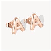 Rose Gold Initial Earring