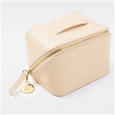 Kittenish Engraved Small Blush Leather Beauty Case    - 52384