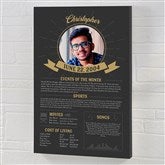 Historical Birthday Personalized Photo Canvas - 52484