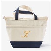 Navy Canvas Lunch Bag