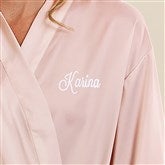 Kittenish Embroidered Satin Robe  - 53282