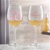 Kittenish For The Gals Personalized Wine Glass Collection   - 53426