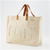 Kittenish Bride Canvas  Gold Sequins Tote Bag   - 53461