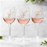 Kittenish Vinyl Personalized Rosé Wine Glass Collection  - 53490