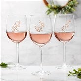 Kittenish Vinyl Personalized Rosé Wine Glass Collection  - 53490