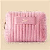 Kittenish Metallic Foil Personalized Small Velvet Makeup Bags   - 53518