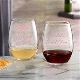Personalized Tie The Knot Wine Glass Collection by Jessie James Decker - 53540