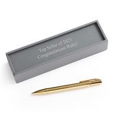 Engraved Reflections Gold Ballpoint Pen and Box    - 53596
