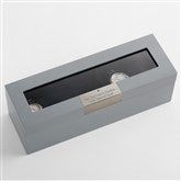 Metallic Grey Watch Box