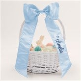 Blue Bow White Basket