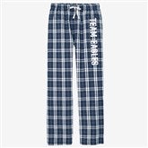 Navy  White Flannel Pants