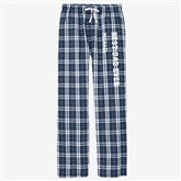 Navy  White Flannel Pants