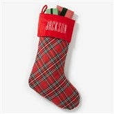 Yuletide Classic Personalized Red Plaid Stocking  - 54528