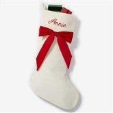 White Stocking w Red Bow