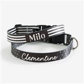 Black  White Personalized Dog Collar  - 54695