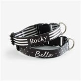 Black  White Personalized Dog Collar  - 54695