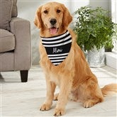 Black  White Personalized Dog Bandana  - 54697